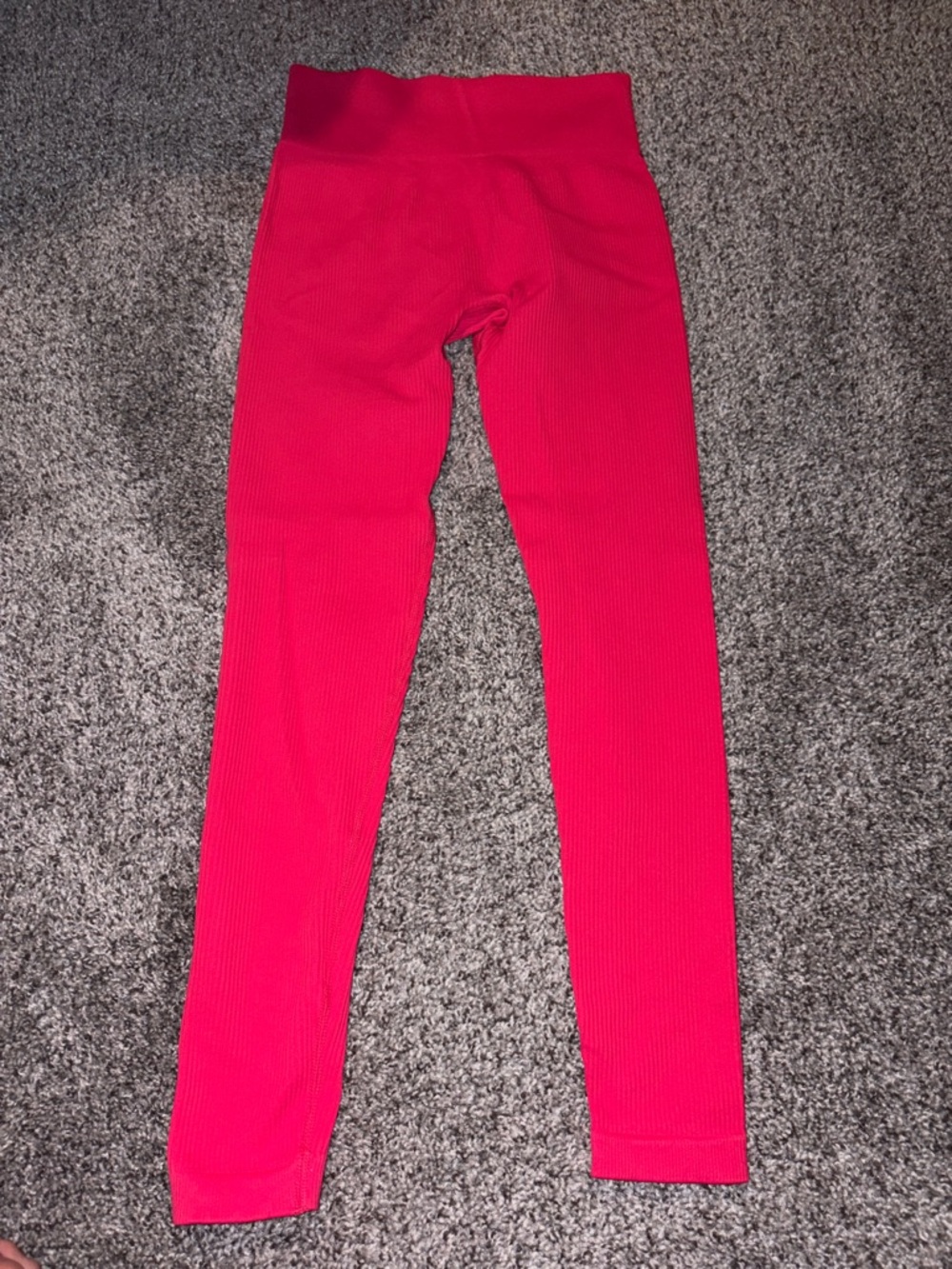 Women’s Ribbed High-Waist Leggings - Bright Pink